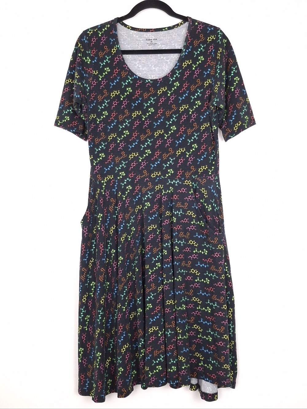 Svaha Neurotransmitters Twirl Dress pockets organic cotton STEAM science novelty